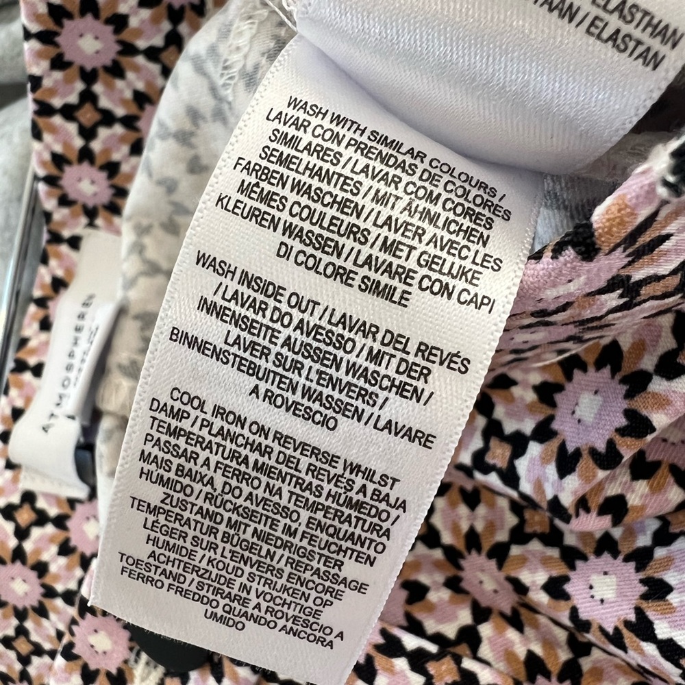 Atmosphere print pants, women’s size 6 - Picture 6 of 7